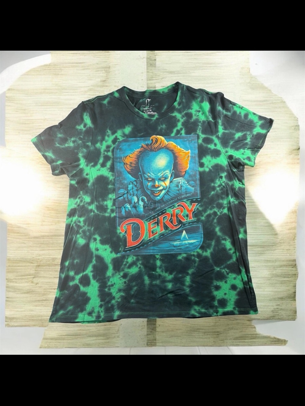 Green & Black Tie-Dye 'Derry' Graphic Short Sleeve Tee